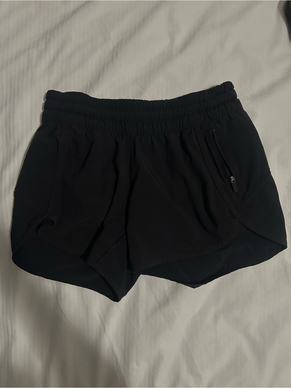 lululemon athletica Black Women's Run Short with Zipper Pocket - Picture 1 of 3
